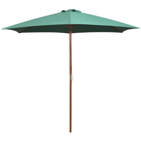 vidaXL Parasol avec poteau en bois 270 x 270 cm Vert