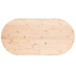 vidaXL Dessus de table 100x50x2 5 cm bois de pin massif ovale