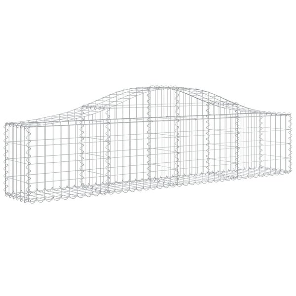 vidaXL Panier de gabions arqué 200x30x40/60 cm Fer galvanisé