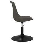 vidaXL Chaises pivotantes à manger lot de 4 Gris foncé Velours