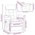 Fauteuil de massage vidaXL en microfibre crème