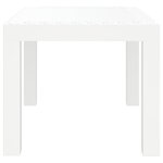 vidaXL Table de jardin blanc 59x47x40 cm PP