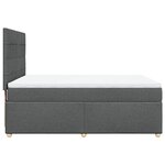 vidaXL Sommier à lattes de lit avec matelas Gris foncé 140x190cm Tissu
