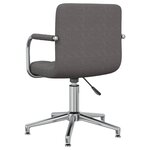 vidaXL Chaise pivotante de bureau Gris foncé Tissu