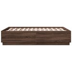 vidaXL Cadre de lit chêne marron 120x190 cm bois d'ingénierie