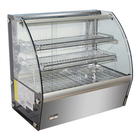 Vitrine chaude avec 2 etagères - 120 l - combisteel -  - acier inoxydable 678x568x670mm