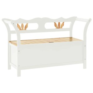vidaXL Banc Blanc 107x45x75 5 cm Bois de sapin solide