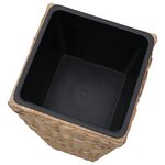vidaXL Lits surélevés 3 Pièces Jacinthe d'eau Marron