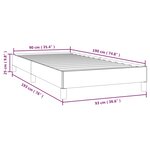 vidaXL Cadre de lit Gris clair 90x190 cm Velours
