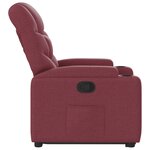 vidaXL Fauteuil inclinable rouge bordeaux tissu