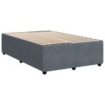 vidaXL Sommier à lattes de lit et matelas Gris foncé 120x200cm Velours