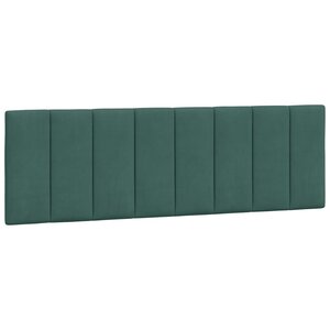 vidaXL Coussin de tête de lit vert foncé 160 cm velours