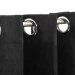 vidaXL Rideaux occultants Aspect de lin 2 Pièces Anthracite 140x225 cm