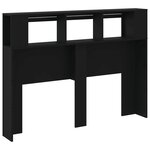vidaXL Tête de lit à LED noir 140x18 5x103 5 cm bois d'ingénierie
