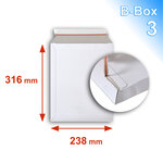 Lot de 100 enveloppes carton b-box 3 blanc format 238x316 mm