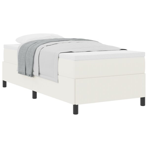 vidaXL Cadre de lit Crème 80x200 cm Tissu côtelé