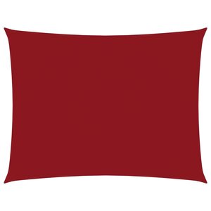 vidaXL Voile de parasol Tissu Oxford rectangulaire 5x6 m Rouge