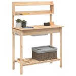 vidaXL Table de rempotage et évier 147 5x44x139 5 cm bois massif sapin