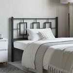 vidaXL Tête de lit métal noir 107 cm