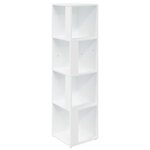 vidaXL Armoire d'angle Blanc 33x33x132 cm Bois d’ingénierie