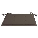 vidaXL Chaises de jardin avec coussins taupe lot de 8 Bois teck massif
