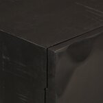 vidaXL Buffet noir 55x30x76 cm bois massif de manguier et fer