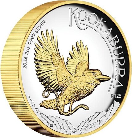 Pièce de monnaie en Argent 2 Dollars g 62.2 (2 oz) Millésime 2024 Australian Kookaburra AUSTRALIAN KOOKABURRA