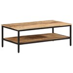 vidaXL Table basse 100x50x35 cm bois de manguier massif brut