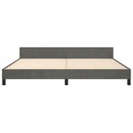 vidaXL Cadre de lit avec tête de lit Gris foncé 200x200 cm Velours