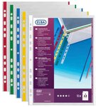 Sachet de 10 Pochettes perforées A4 avec bord couleur PP 0 09 mm Assorties OXFORD