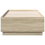 vidaXL Cadre de lit avec lumières LED chêne sonoma 75x190 cm