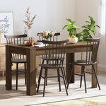 vidaXL Table à dîner Chêne marron 140x74 5x76 cm Bois d'ingénierie