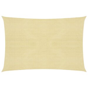 vidaXL Voile d'ombrage 160 g/m² Beige 5x6 m PEHD