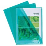 Sachet De 10 Pochettes Coin Pvc Lisse Haute Résistance 13/100e - A4 - Vert - X 10 - Exacompta