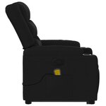 vidaXL Fauteuil de massage inclinable Noir Tissu