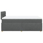 vidaXL Sommier à lattes de lit avec matelas Gris foncé 120x200cm Tissu