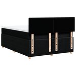 vidaXL Sommier à lattes de lit avec matelas Noir 160x200 cm Tissu