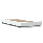 vidaXL Cadre de lit blanc 75x190 cm bois d'ingénierie