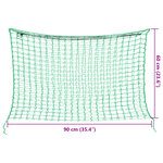 vidaXL Filets à foin 2 Pièces rectangulaire vert 90x60 cm PP