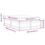 vidaXL Lit avec matelas 140x190 cm bois massif de pin