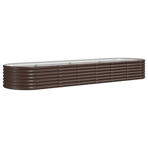 vidaXL Lit surélevé de jardin Acier enduit de poudre marron