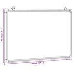 vidaXL Tableau blanc magnétique 60x40x1 7 cm aluminium