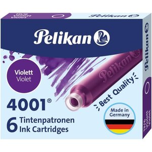 Etui de 6 cartouches d'encre 4001 TP/6 Violet x 10 PELIKAN