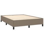 vidaXL Sommier à lattes de lit avec matelas Taupe 140x190 cm Tissu