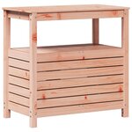 vidaXL Table de rempotage avec étagères bois massif de douglas