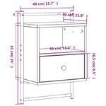 vidaXL Table de chevet murale chêne sonoma 40x30x61 cm