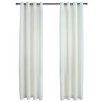 vidaXL Rideaux occultants avec anneaux 2 Pièces Velours Crème 140x175 cm