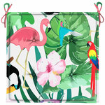 vidaXL Coussins de chaise de jardin lot de 2 multicolore 40x40x4 cm