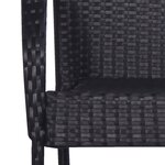 vidaXL Chaises empilables d'extérieur lot de 2 Résine tressée Noir