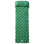 vidaXL Matelas de camping gonflable avec oreiller 1 personne vert